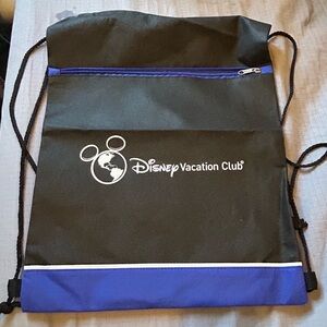 Disney DVC Black and Blue Drawstring Bag